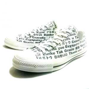 未使用/CONVERSE/ALL STAR 100/MULTILINGUAL/コンバース/マルチリンガル/ローカット/スニーカー/US8H=27.0cm/white