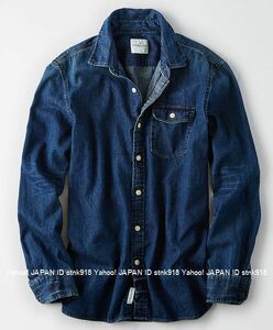 〓残りわずかです!! アメリカンイーグル/US XL/AE Workwear デニムシャツ/Blue