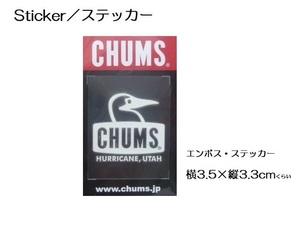 チャムス Sticker ステッカー Booby Face Emboss Sticker ホワイト CH62-1127 新品