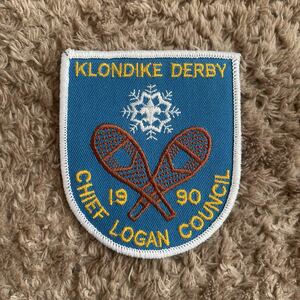 青色ワッペン　KLONDIKE DERBY 1990 CHIEF LOGAN COUNCIL