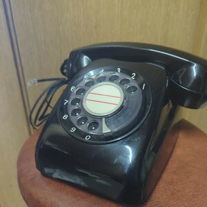 昭和レトロ 黒電話 アンティーク ダイヤル式 ダイヤル式電話 当時物 レトロ 日本電信電話公社 電話機 インテリア