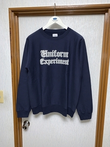 3 新品 23FW uniform experiment GOTHIC LOGO CREWNECK SWEAT スウェット navy