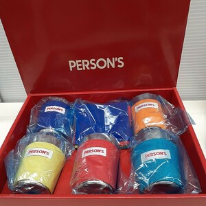 未使用保管品 PERSON‘S パーソンズ フリーカップ5点 布製ホルダー 布製コースター 箱付き　み