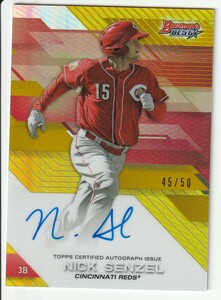 50枚限定 2017 BOWMAN’S BEST【Nick Senzel】 Auto 