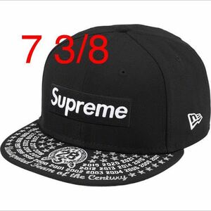 【新品】7 3/8 Supreme Undisputed Box Logo New Era Black シュプリーム ニューエラ ブラック ボックスロゴ