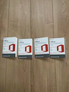 Microsoft Office Home and Business 2016×4個 中古（動作未確認）