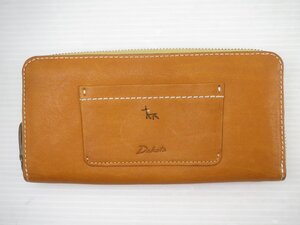 ♪Dakota ダコタ プレドラ ラウンドファスナー 長財布 ブラウン♪中古品