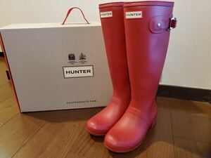 美品　HUNTER　ハンター　レインブーツ　US6　UK4