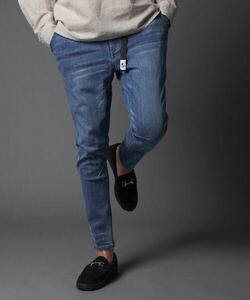 The DUFFER of ST.GEORGE RE PET VERTICAL STRETCH DENIM：サステナブル リサイクルデニム 立体裁断イージーデニムパンツ M