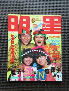 雑誌 1981 6月号「明星」MYOJO 松田聖子 河合奈保子 沖田浩之 伊藤つかさ 石野真子 柏原芳恵 ひかる一平 送料無料!