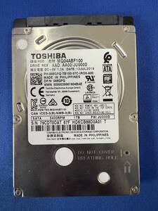 ■エラーなし■ [2.5インチ　SATA　1TB　9.5mm]　東芝　MQ04ABF100　S/N:*OAT