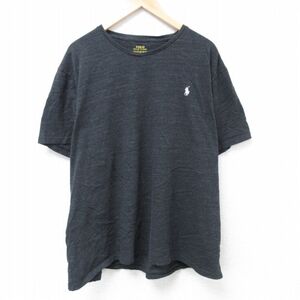 XL/古着 ラルフローレン Ralph Lauren 半袖 ブランド Tシャツ メンズ ワンポイントロゴ 大きいサイズ コットン クルーネック