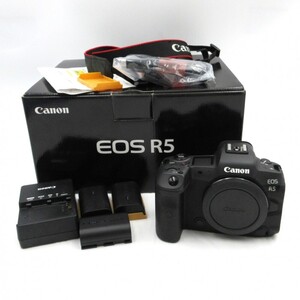 1円〜 Canon キヤノン EOS R5 ミラーレス一眼カメラ ボディのみ 箱付 動作確認済 現状品 y95-3400674【Y商品】