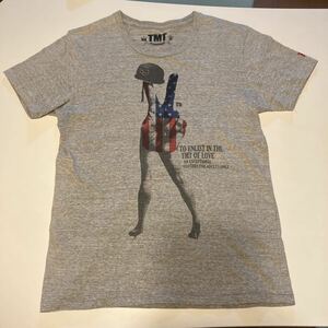TMT ティーエムティー 11周年記念 半袖Tシャツ バックプリント グレー サイズM