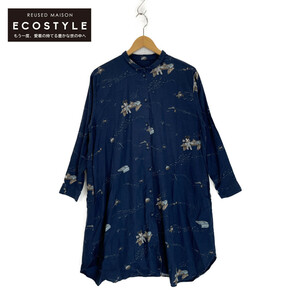 Porter Classic ポータークラシック ×ディズニー OHARIKO COLLECTION ALOHA LONG SLEEVE SHIRT ネイビー F トップス メンズ 中古