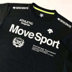 美品☆DESCENTE MOVE SPORT/デサントムーブスポーツ☆Tシャツ☆吸汗速乾/ストレッチ/トップス/ジャケット/ジャージ/黒/M