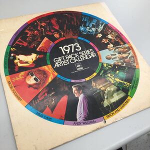 中古品/1973カレンダー/アーティストカレンダー/SANTANA/ANDY WILLIAMS/MOUNTAINなど