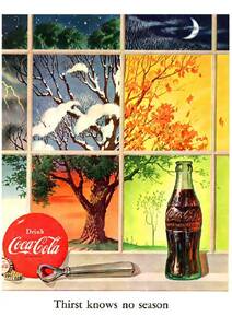 ●127F　1952年のレトロ広告　コカコーラ　Coca-Cola　Coke