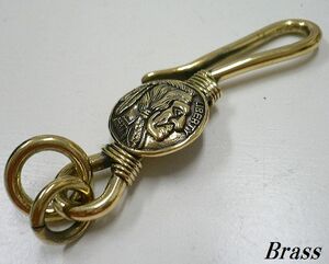 真鍮製Brassインディアン ブラス キーフック/キーホルダーにも◎