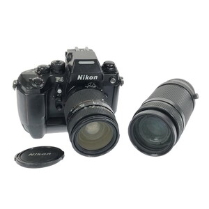 【ジャンク品】Nikon F4 MB-21 + AF NIKKOR 35-70mm F2.8 75-300mm F4.5-5.6 ニコン 高級AF一眼レフカメラ 標準 望遠 ズームレンズ C4424