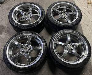 レア　RAYS レイズ　VOLK RACING GTS 19インチ　8.5J+24 9.5J +37 PCD114.3 5H タイヤ付ホイール4本　RX-8 RX-7 フェアレディZ 中古品