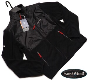 新品正規 mont-bell モンベル マイクロフリース×リップストップ Willys ジャケット メンズ95(M)ブラック(BLACK) 直営店購入 WUJF601