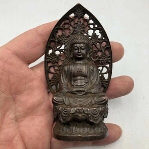 旧家蔵出 古玩 仏像如来仏像置物神像仏堂奉納工芸品 復古 284