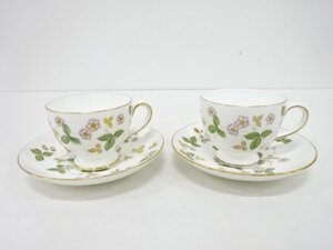 ys7134603; WEDGWOOD　ワイルドストロベリー　カップ＆ソーサーペア【道】