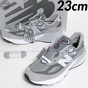 US6 23cm 新品 USA製 NEW BALANCE W990GL6 グレー ニューバランス W990 GL6 V6 レザー スニーカー アメリカ製 灰 23SS 23AW 24SS