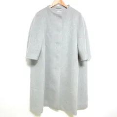 新品同様 12AW JIL SANDER ジルサンダー ラフシモンズ期 ウール×アンゴラ ロング丈 シャギーコート 34 グレー レディース 古着 中古 USED