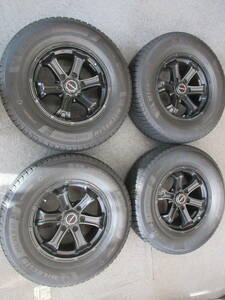 ランクルプラド等アルミB-MUDK 17×7.5Joff＋25pcd139.7の6穴ハブ径104㎜・スタットレス265/65R17ミシュランXice製造年2622×4の4本セット