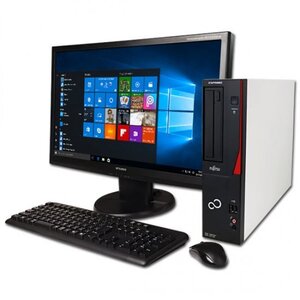 富士通D582＜22型パソコンセット＞第3世代Corei7・8GB・新品SSD256GB・Win10・DVDマルチ・Office2019・無線LAN・キーボード・マウス