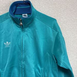 80s adidas アディダス　【DESCENTE製】 ビンテージ　トラックジャケット　ジャージウェア　JASPO M