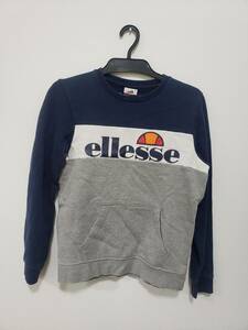 ellesse エリーゼ スウェット トレーナー USED 紺グレー白 S?