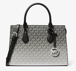 2025春夏新作　日本未発売　直営　MICHAEL KORS Sheila Medium Ombr Signature Logo Satchel　LAから最新本物をお届け