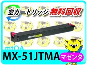 シャープ用 リサイクルトナー MX-51JTMA マゼンタ 【2本セット】