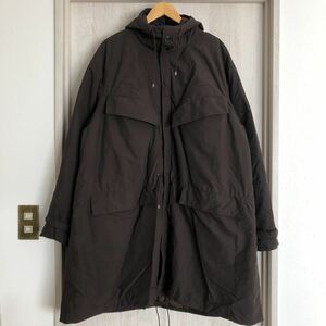 (k) BASISBROEK バージスブルック TALOR Mill Padded Nylon ベルギー製 中綿 モッズコート ミリタリー サイズ3 ブラウン 茶 