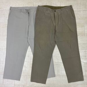 PAPAS パパス パンツ 2枚 セット グレー 系 カーキー pants サイズ 58 3X / 56 2X 612