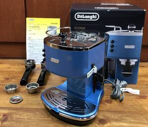 ◇DeLonghi　デロンギ　エスプレッソ カプチーノ メーカー　ICONA　アイコナ　ECO310B　ブルー