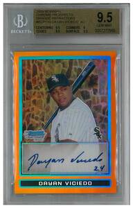 ビシエド 2009 BOWMAN CHROME ORANGE REF AUTO 1/25 BGS9.5 直筆サイン