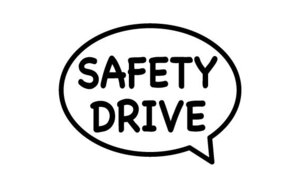 吹き出しステッカー☆『安全運転でお願いします!!☆Safety Drive』☆世田谷ベース☆DIY☆切文字ステッカー