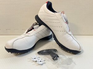 ■ 美品 adidas GOLF アディダスゴルフ F33605 BOA ゴルフシューズ ホワイト 23ｃｍ レディース ★