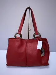 FURLA トートバッグ レザー レッド 角擦れ有