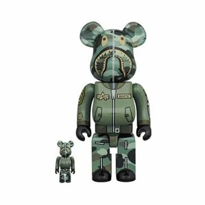 希少 70㎝ BE@RBRICK x A Bathing Ape ベアブリック 1000% 置物 箱付き 中古