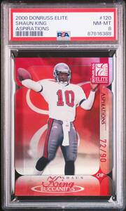 【PSA 8 NM-MT】2000 Donruss Elite [SHAUN KING/ショーンキング] #120 Aspirations Die-cut Parallel card 72/90 NFL Tampabay Buccaneers