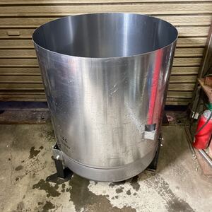 【送料込】加工用 エコキュートタンク ドラム缶より丈夫なステンレス製 堆肥作り 農業DIY バーベキューコンロ 藁焼き コンポスト 焼却炉