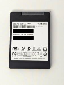 動作品 2.5インチ SSD 128GB SATA SanDisk X300 SD7SB6S-128G-1122 厚み7mm 120GB以上