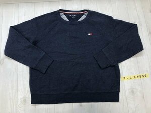 Tommy Hilfiger トミー ヒルフィガー メンズ ロゴ刺繍 トレーナー 0 杢ダークブルー