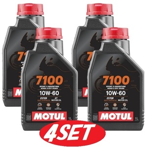 【お得な4本セット】112899 MOTUL (モチュール) 【新商品】 7100 4T MA2 10W60 1L バイク用100%化学合成オイル エンジンオイル 104548