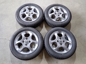 YS14970【送料無料155/65R14】ホンダ純正 NーBOX N-WGN N-ONEなどに 中古スタッドレス ★14×4.5J 100/4H ET45★1円スタート